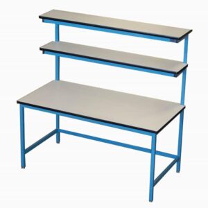 Workbench with Double Tier Shelf