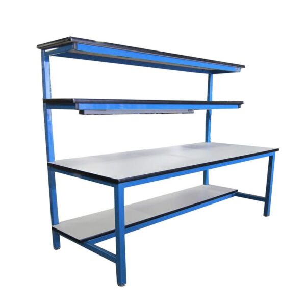 Workbench with Double Tier Shelf