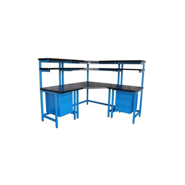 BTCN-BT46 - Corner Workbenches with Double Tier Shelf