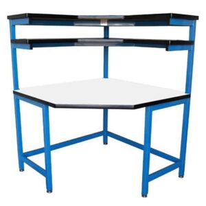 BTCN-BT46 - Corner Workbenches with Double Tier Shelf