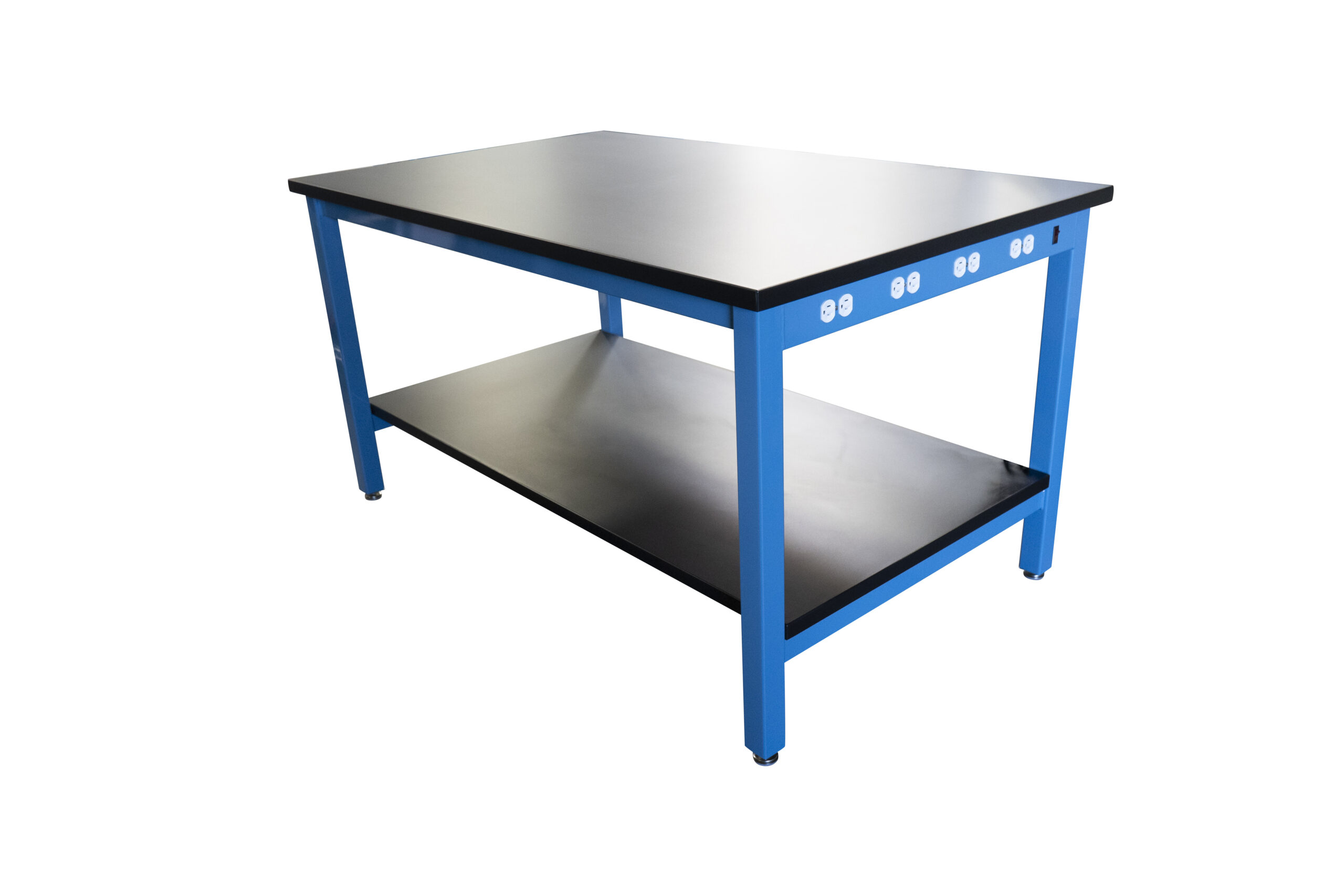 Heavy Duty Equipment Table with Power Strip Inlay