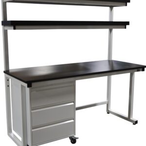 LAB-BT146-LAM-LIP-PED - Double Tier Shelf - Cantilever Frame