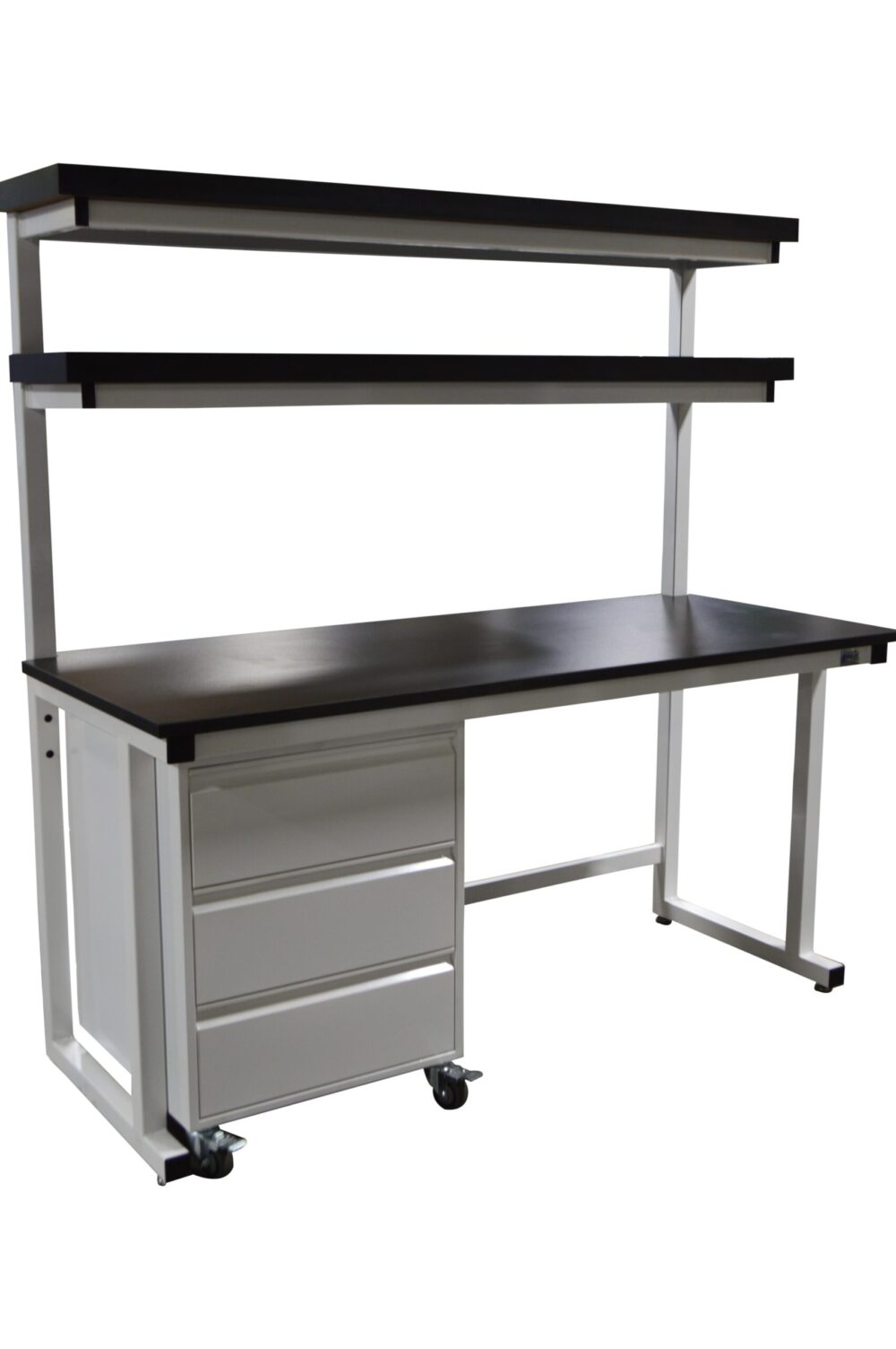 LAB-BT146-LAM-LIP-PED - Double Tier Shelf - Cantilever Frame