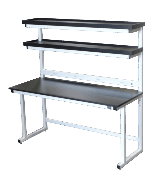 LAB-BT146-LAM-LIP-PS - Double Tier Shelf - Cantilever Frame