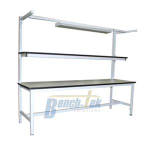 Adjustable Unistrut Workbench with Lamp