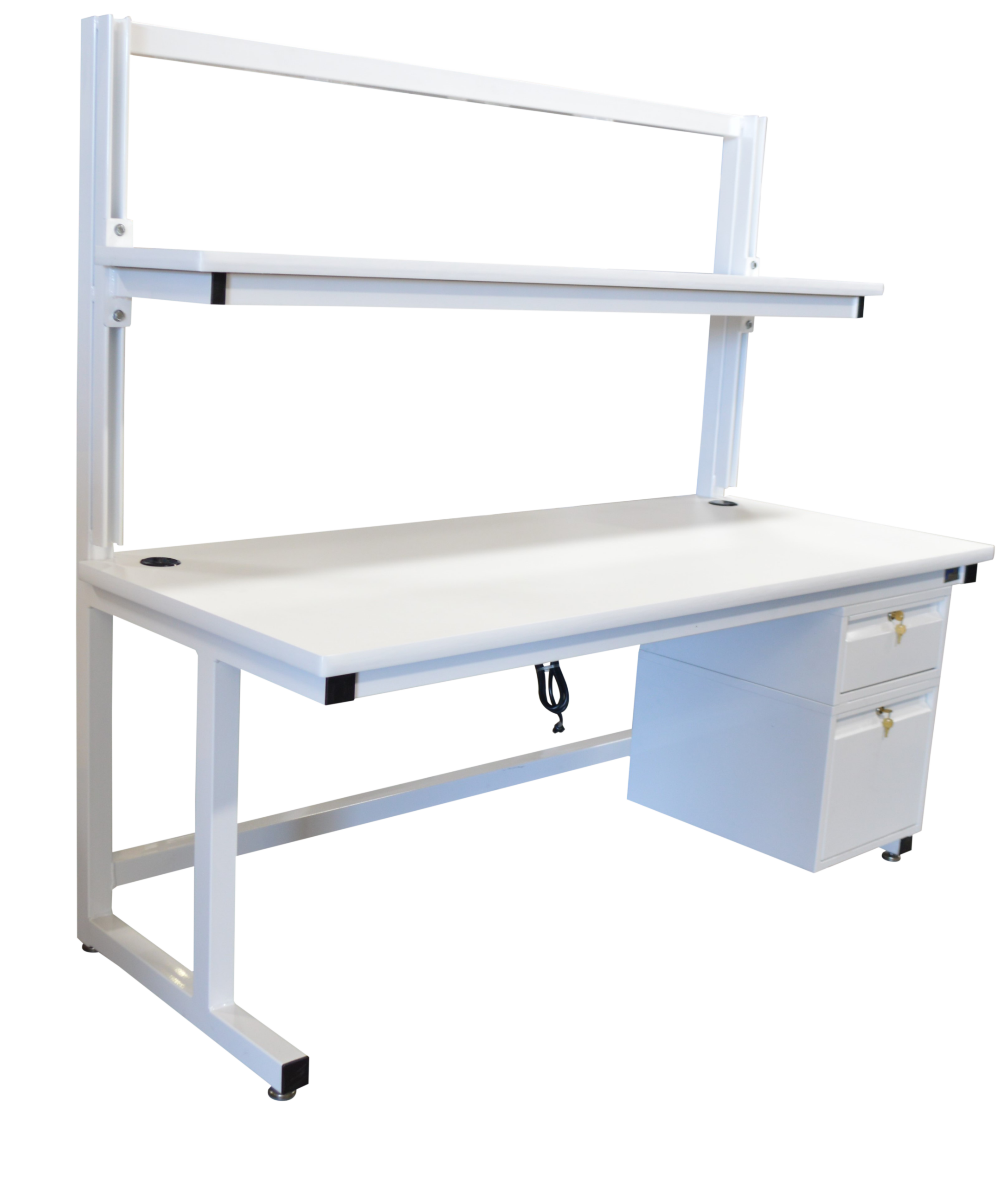 Modular Cantilever Workbench with Single Cantilever Riser