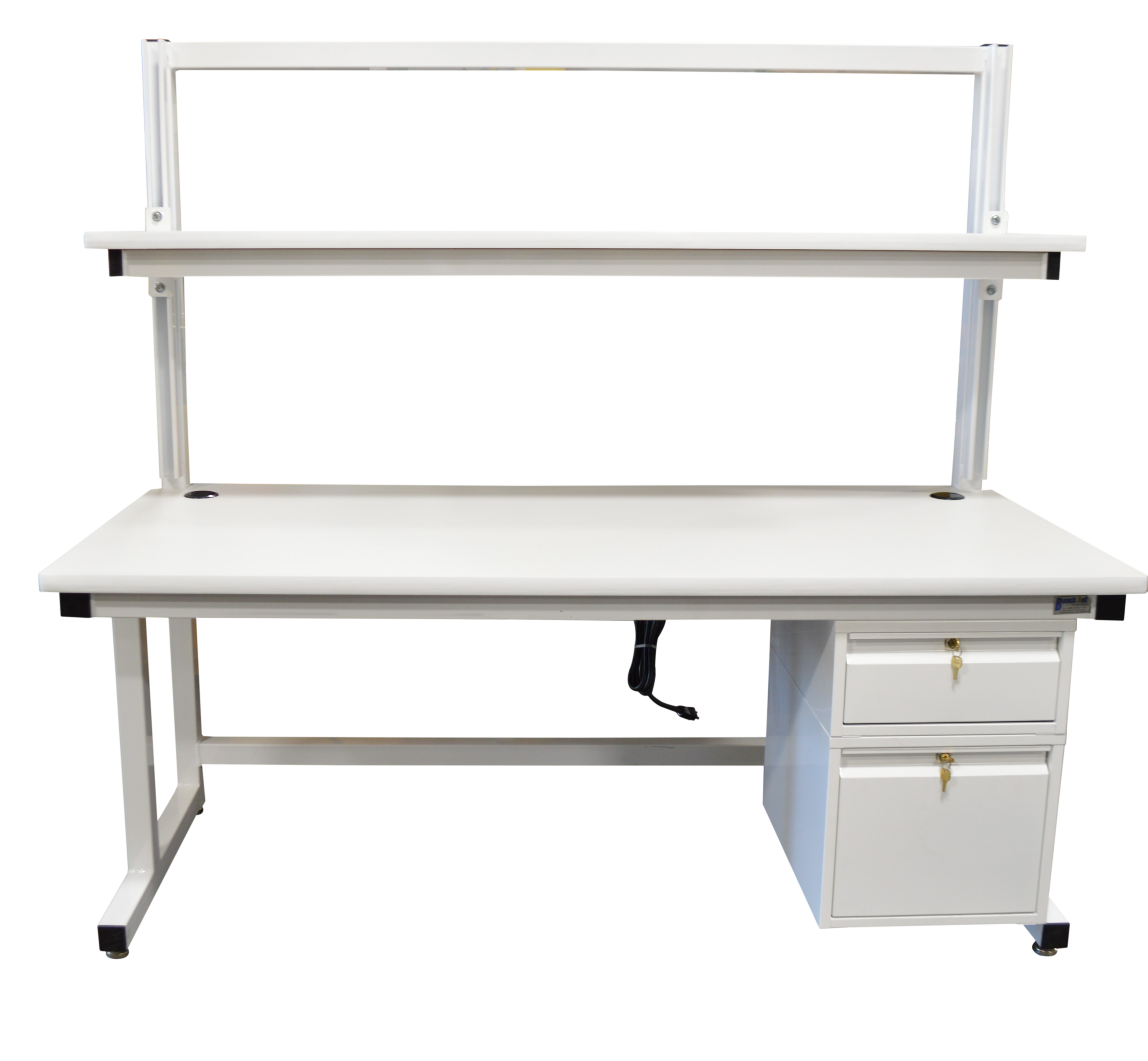 Modular Cantilever Workbench with Single Cantilever Riser