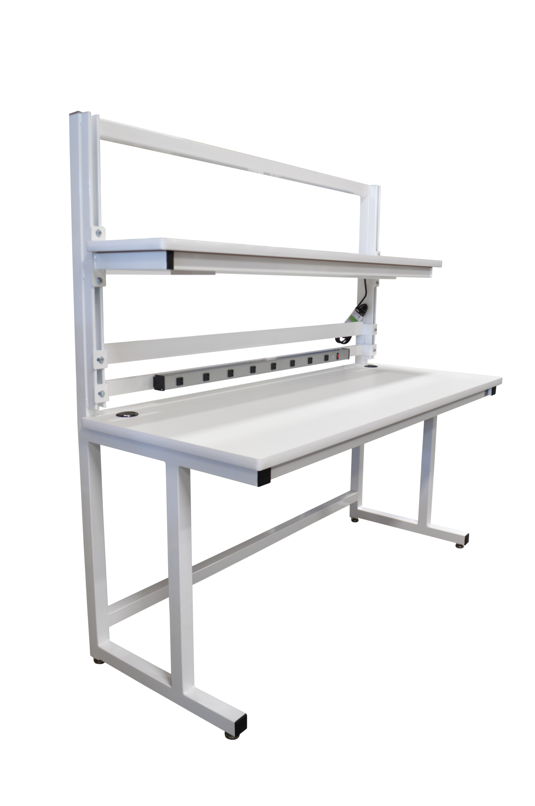 Modular Cantilever Workbench with Single Cantilever Riser