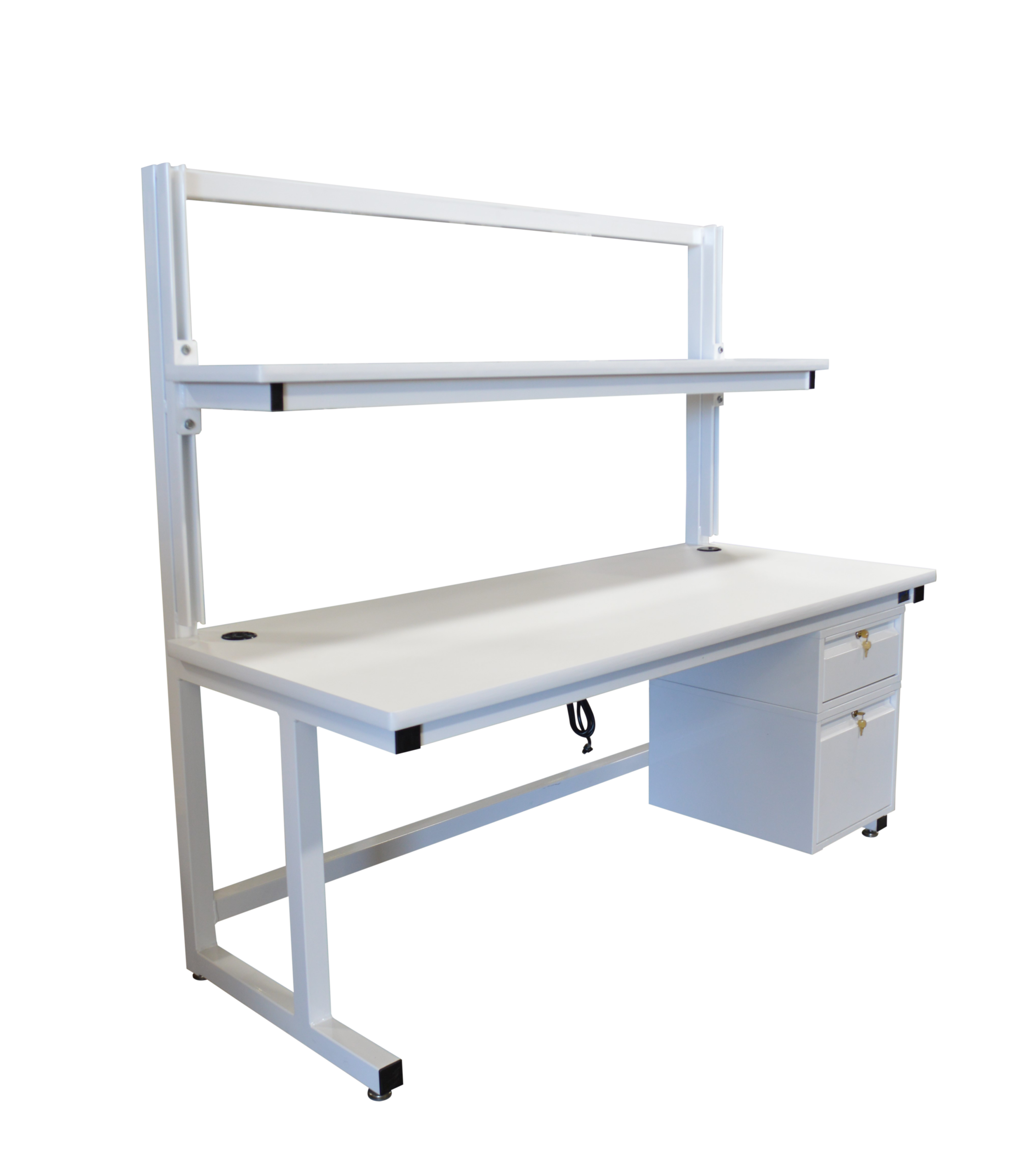Modular Cantilever Workbench with Single Cantilever Riser