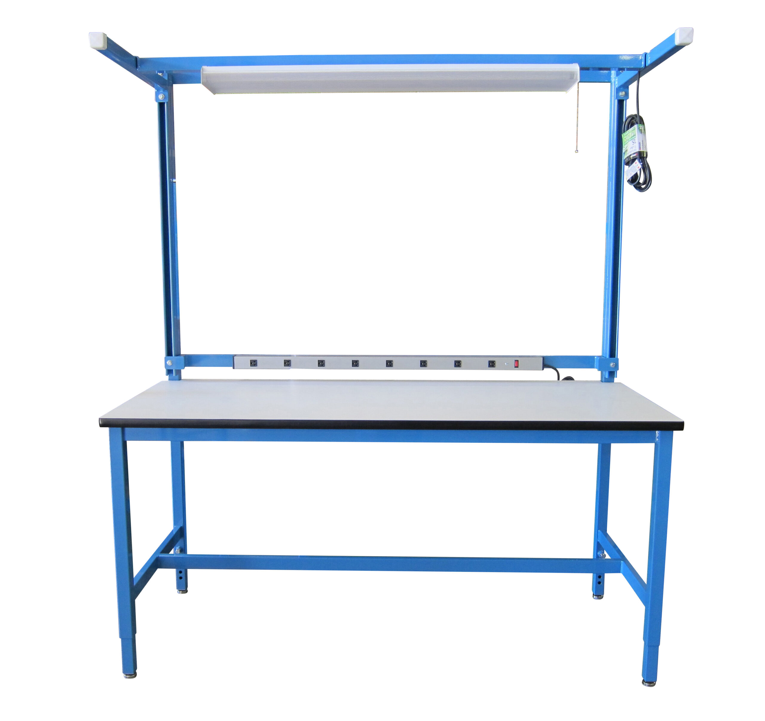 Modular Workbench with Overhead Lightbar