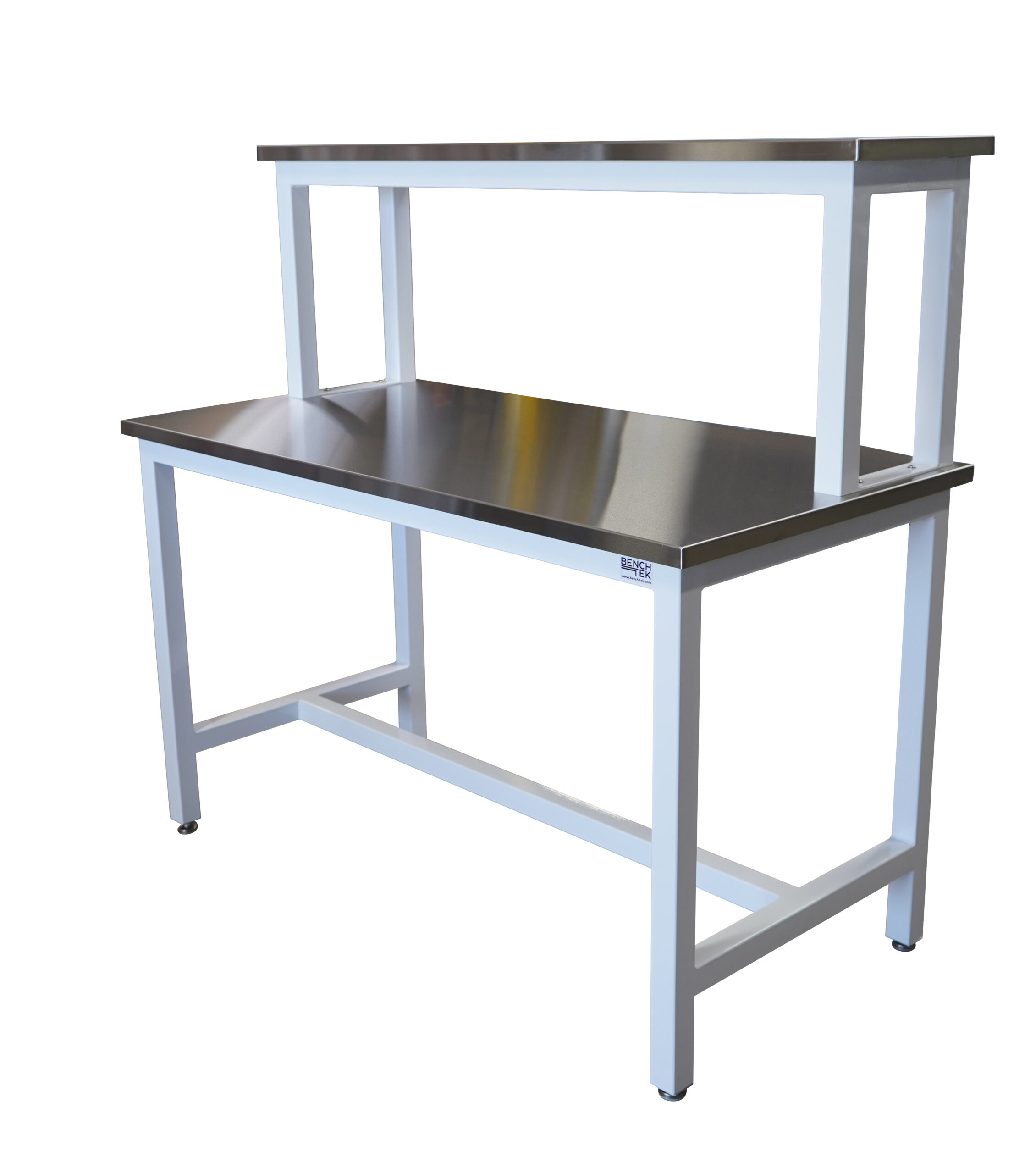 Stainless Steel Workbench with Fix Four Leg Riser Shelf