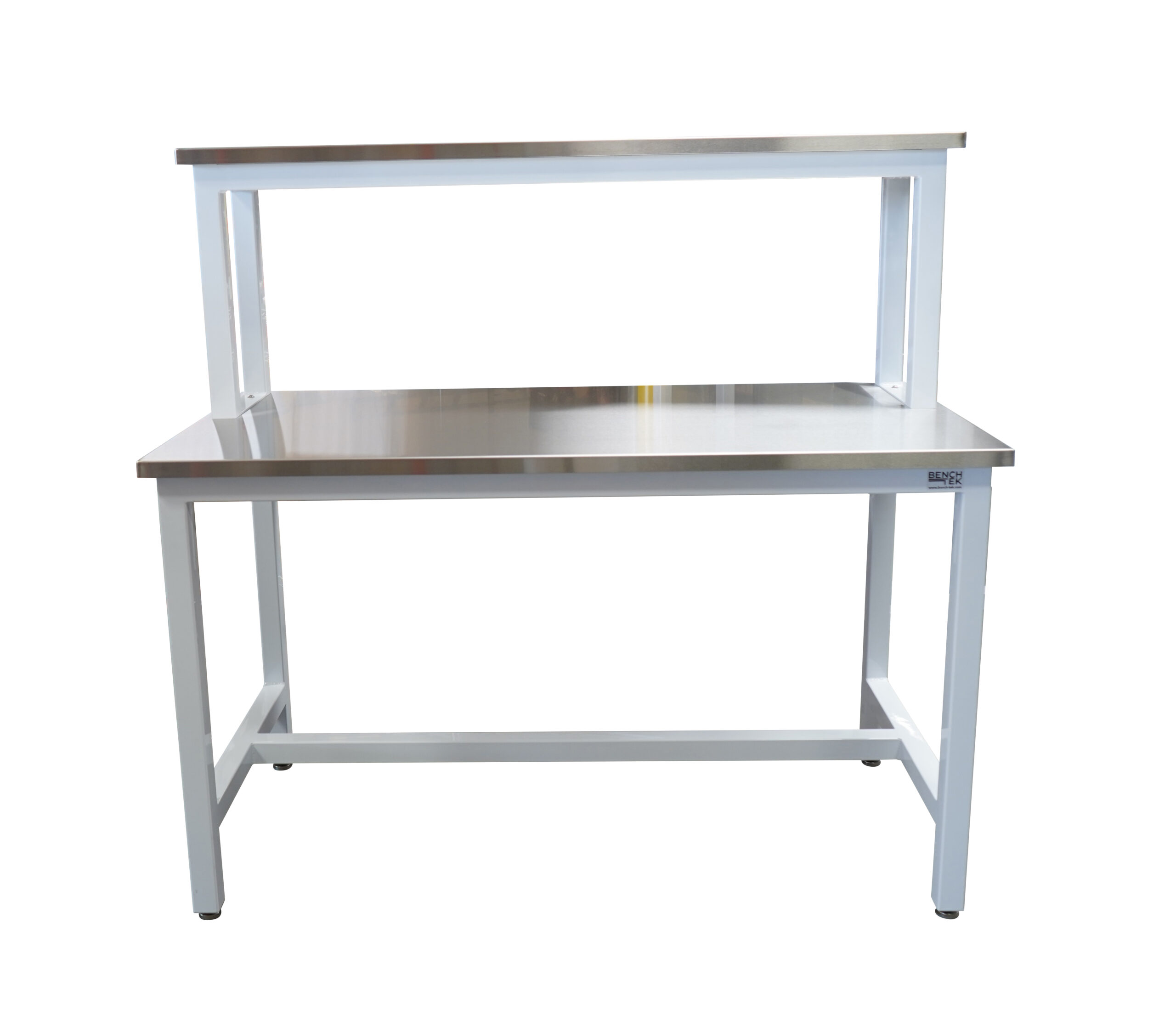 Stainless Steel Workbench with Fix Four Leg Riser Shelf