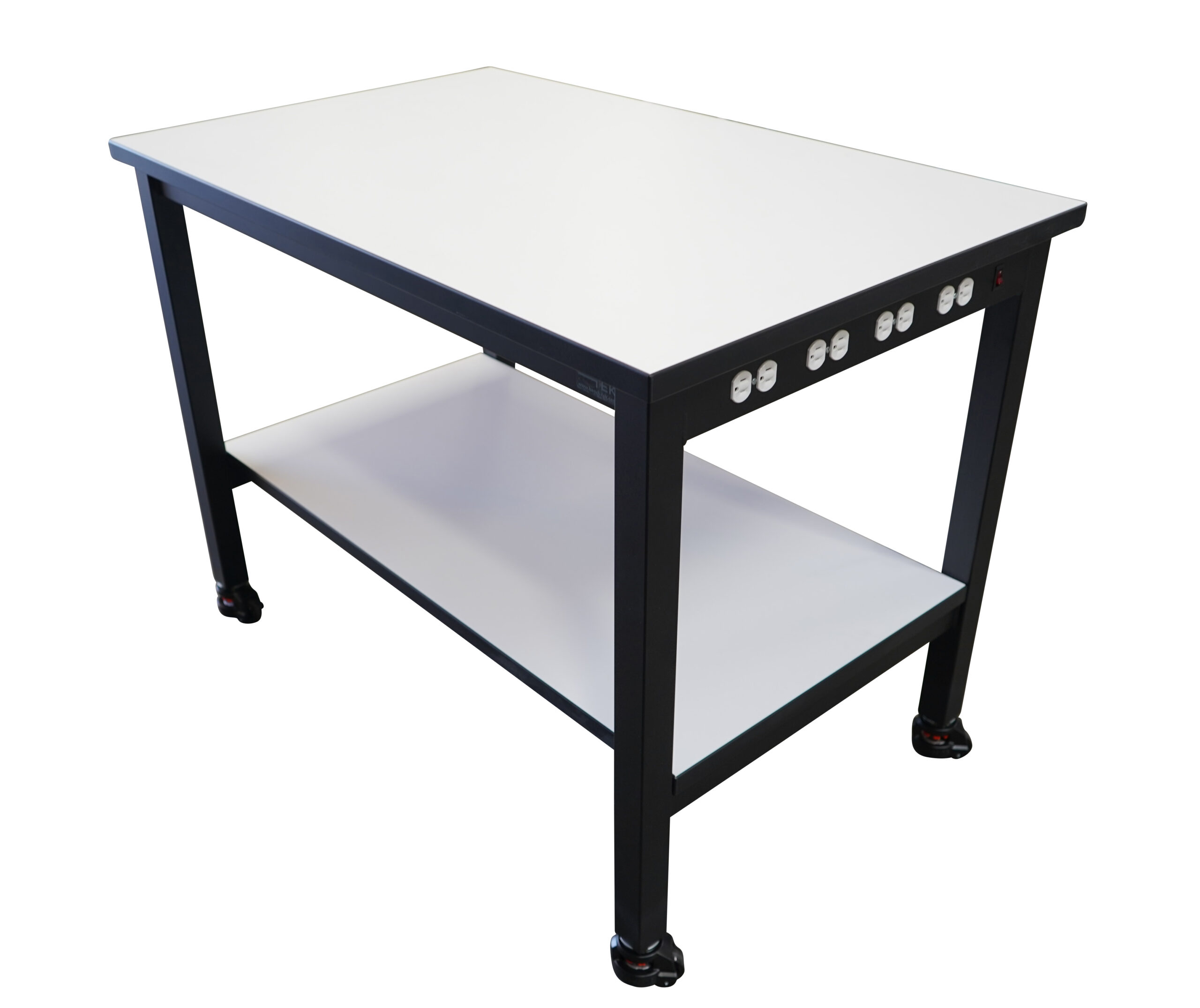 Heavy Duty Equipment Table with Power Strip Inlay