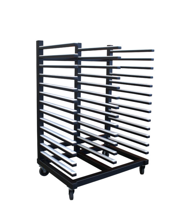 Fully Welded Horizontal Panel Mobile Rack with 13 Levels