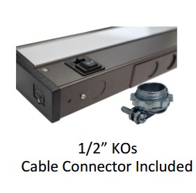 Low Profile LED Light Fixture with Dimmer