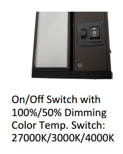 Low Profile LED Light Fixture with Dimmer